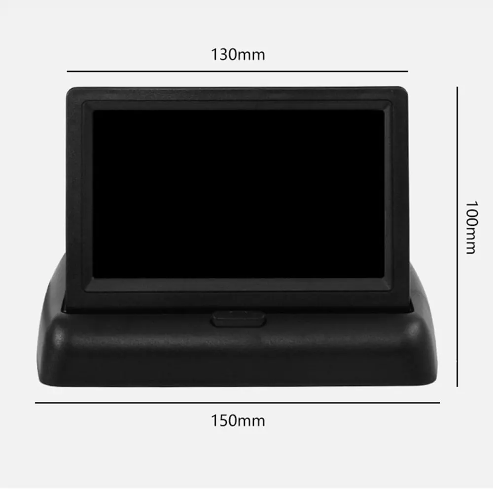 Car Display Monitor Car Display Assembly LCD Display Car Monitor Display Foldable Color TFT LCD 4.3 Inch Mirror HD Screen for Rear View Camera Backup Reaverse