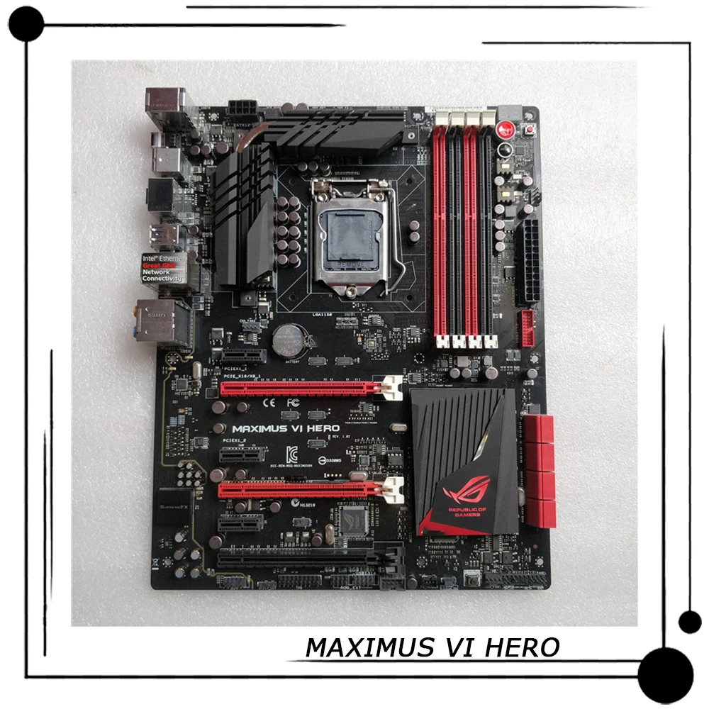 Материнская плата MAXIMUS VI HERO M6H для ASUS Desktop ATX Intel Z87 Core i7/i5/i3/Pentium/Celeron LGA 1150 DDR3 100%