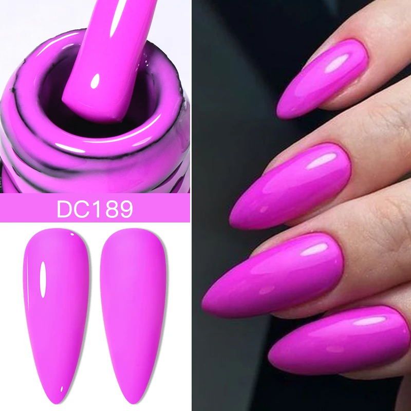 

Mtssii 7ml Neon Rubber Base Gel Nail Polish Fluorescent Purple Green Semi Permanent UV LED Nail Art Gel Varnish Soak Off Nails