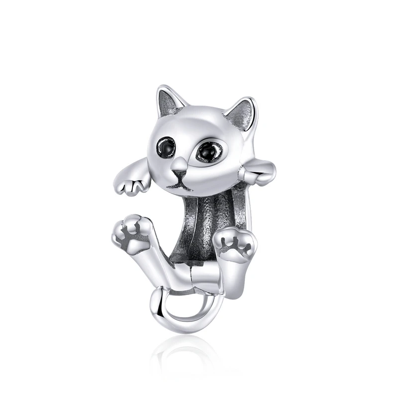 Ciondolo Gatto Per Braccialetto E Collana, Argento Sterling S925 - Foto 7