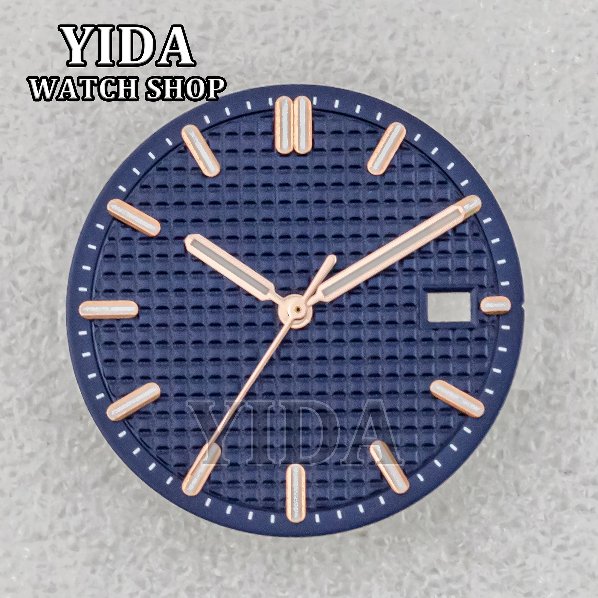 NH35A Dial Watch Face Hands Green Luminous Modified Face For