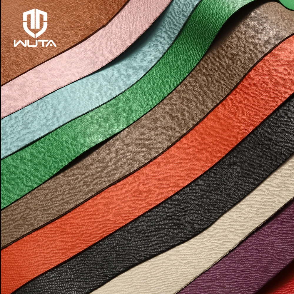 WUTA 엠보싱 패턴 송아지 가죽 소가죽 천연 가죽 조각 탑 그레인 스킨 프리컷 DIY 에프섬 공예 재료 수제 가방 지갑