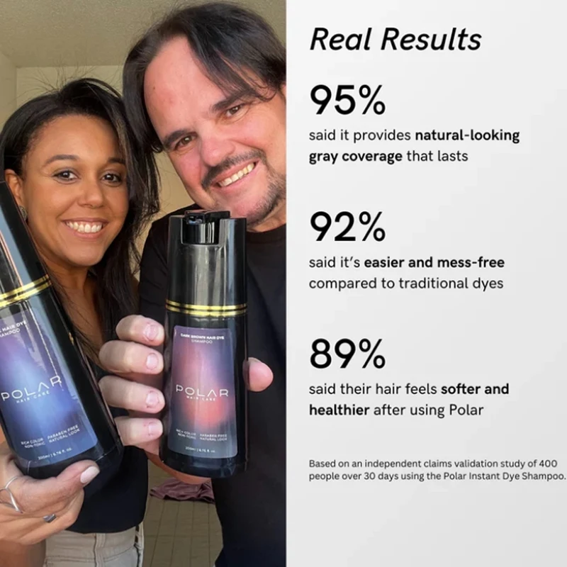 Effortless Quick-Color Hair Dye Shampoo with Natural Plant Ingredients