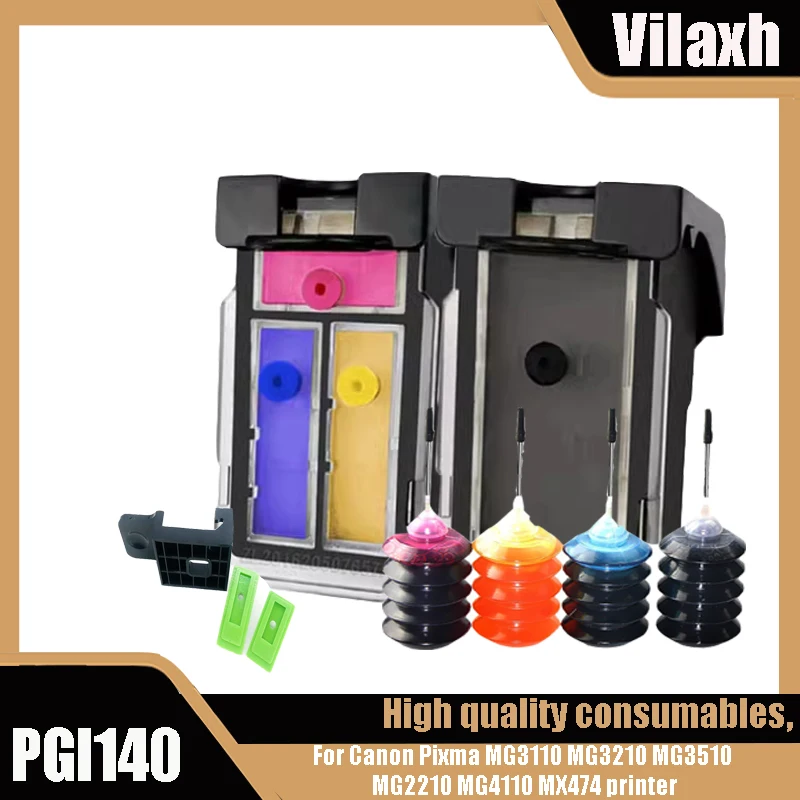 Чернильный картридж Vilaxh pg140 cl141 PG140 CL141 140 совместим с принтером Canon Pixma MG3110 MG3210 MG3510 MG2210 MG4110 MX474