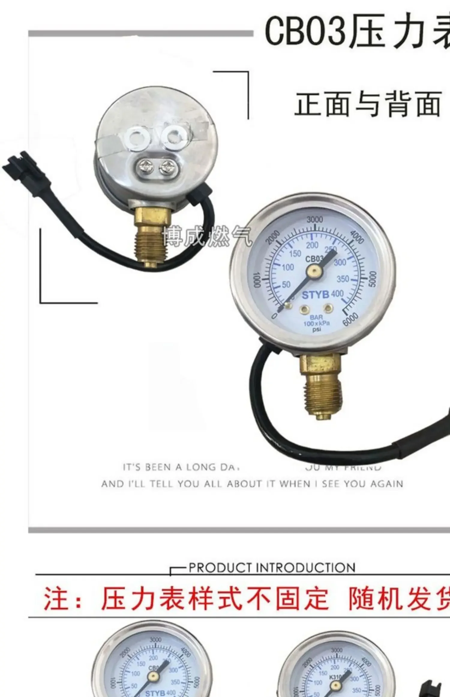 스테인리스 스틸 압력계 자동차 천연가스 CNG 가스