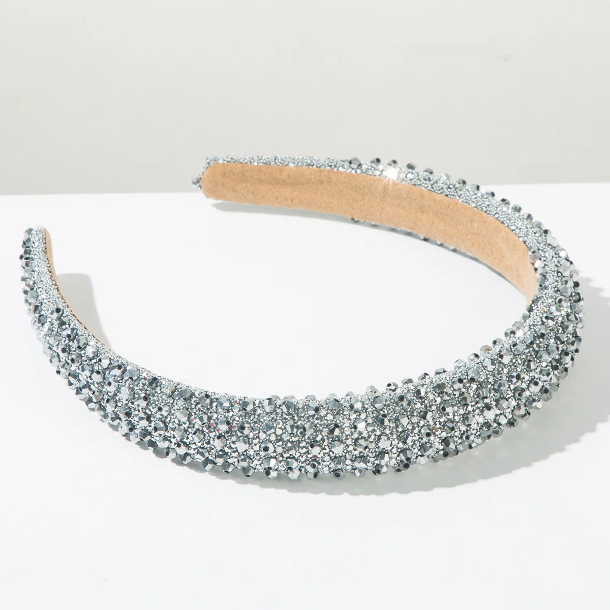 Elegantes, glänzendes Strass-Stirnband im koreanischen Stil, einfaches, modisches Haarband, kreatives Damen-Haar-Accessoire, glänzendes, vollständig mit Strass besetztes Stirnband – Detail 10