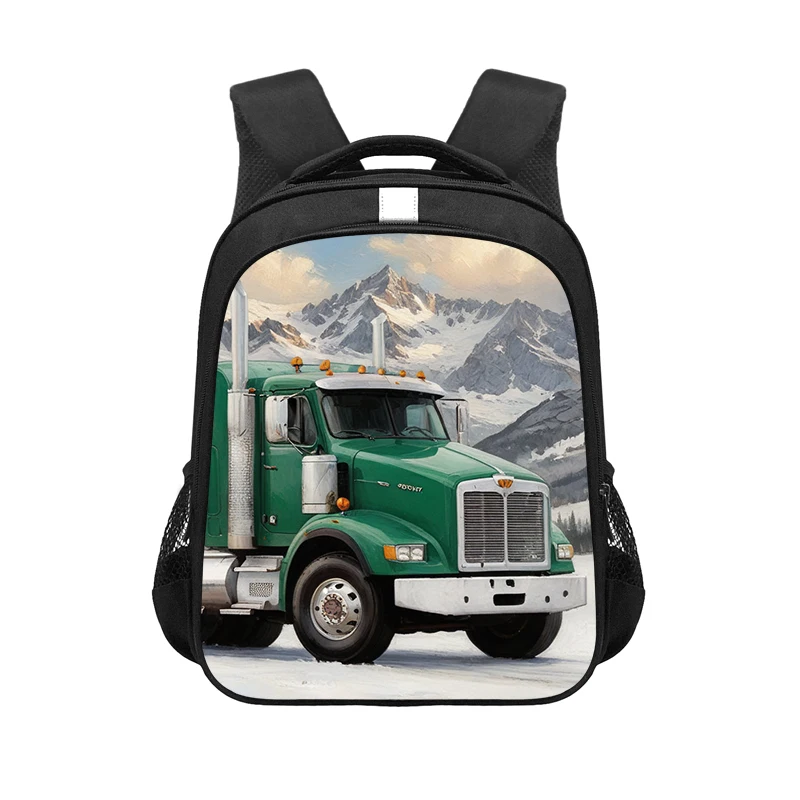 Caihoyu Toddler Backpack With Chest Strap - Tractor Truck Design, Small 10x4x12 Inch - View #6
