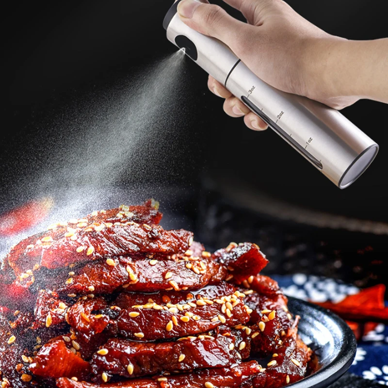 Erogatore Olio Spray 2 In 1 470ml: Bottiglia Vetro Con Nebulizzatore E Versatore Per Cucina
