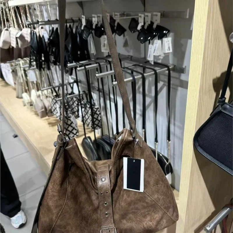 JIAERDI Vintage Brown Shoulder Bags Wallets Women New Fashionable Pu Leather Large Capacity Tote Bag Ladies Retro Y2k Handbag