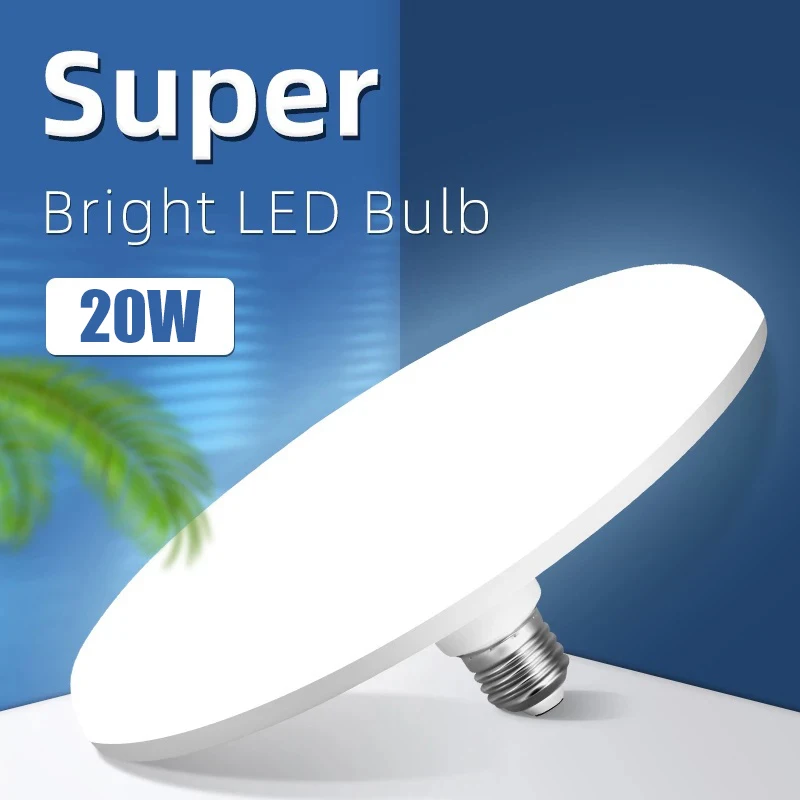 

LED Bulb E27 Super Bright Indoor White Lighting Table Lamps Garage Light