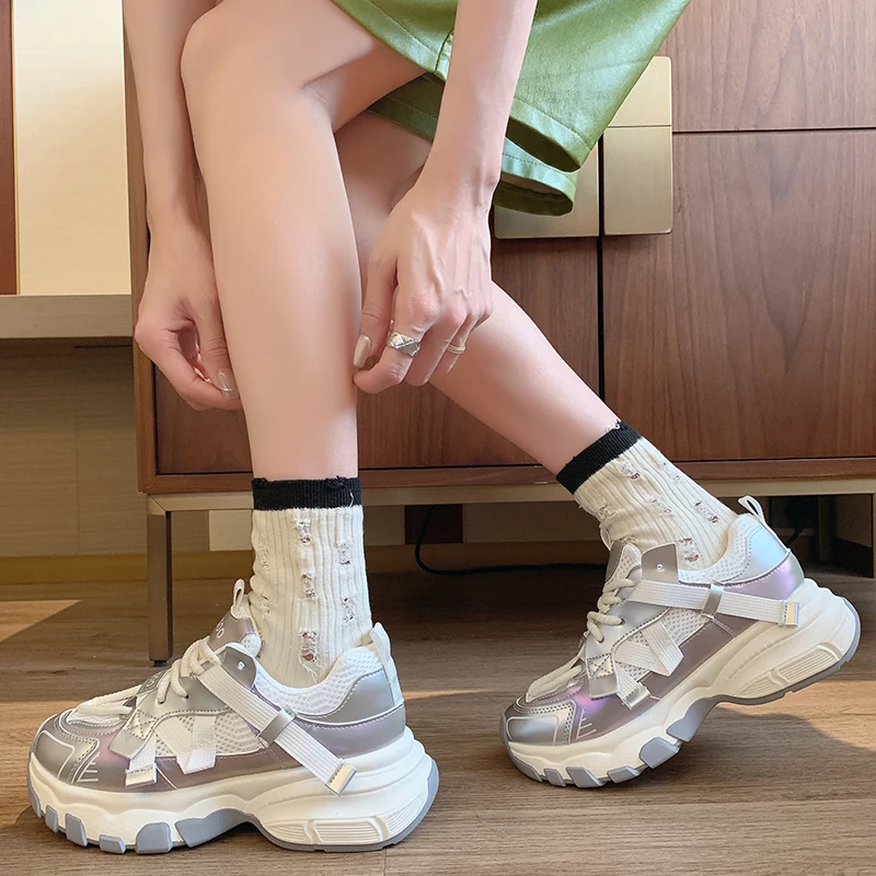 2024 Female Versatile Thick-soled Casual Sports Shoes For Women Spring/autumn Fashion Ladies Trendy Small Shoes Trendy On Ins