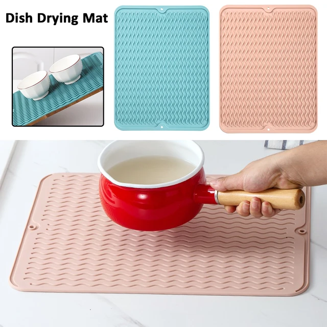 Silicon Dish Drying Mats Kitchen  Drying Mat Kitchen Counter - Dish Mat  Kitchen Heat - Aliexpress