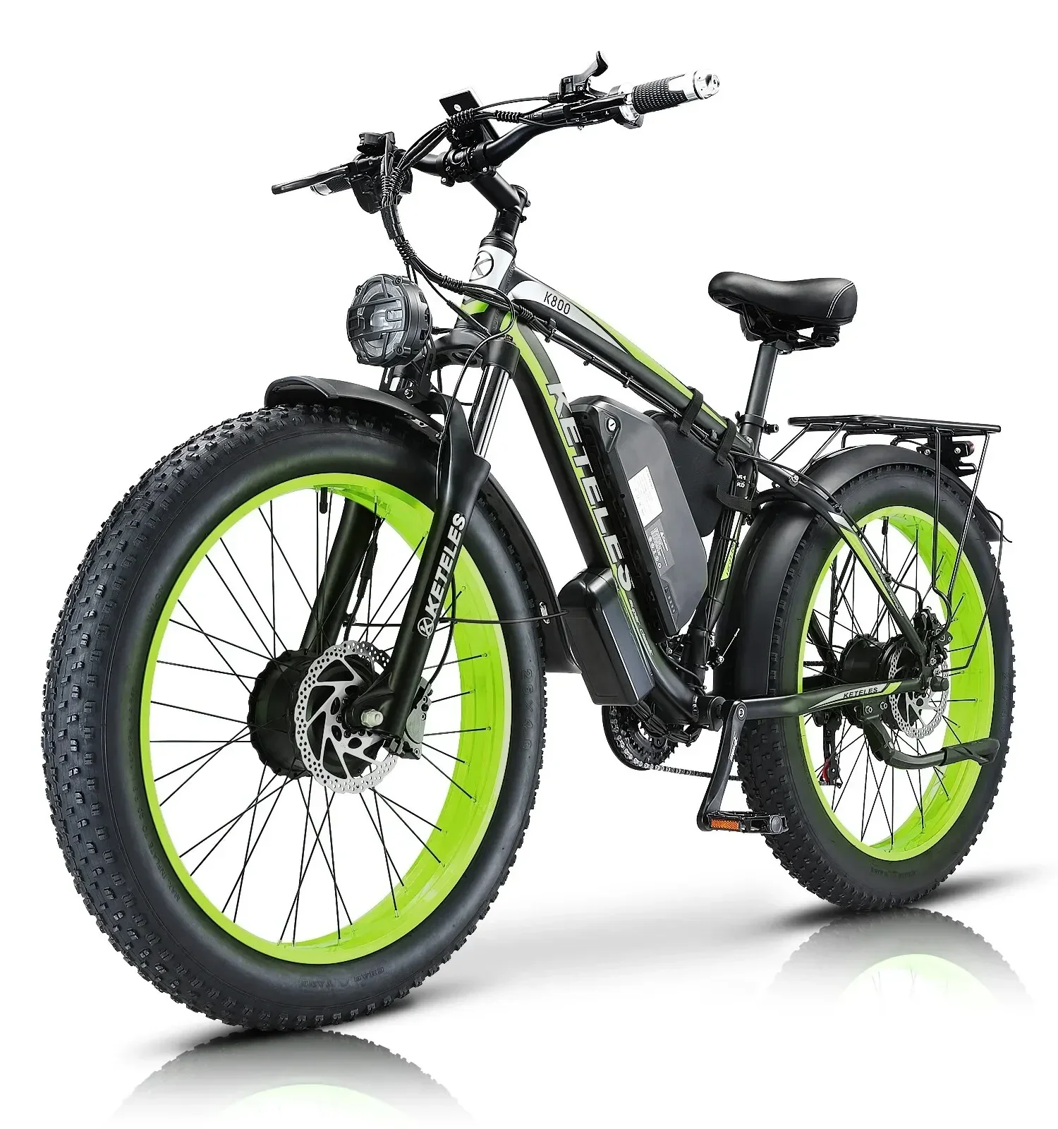 NEW KETELES K800 Motor Electric Bicycle Dual Motor 2000W 48V 23AH Lithium Battery E-Bike Off-road Tyre Aluminum alloy e-bicycle