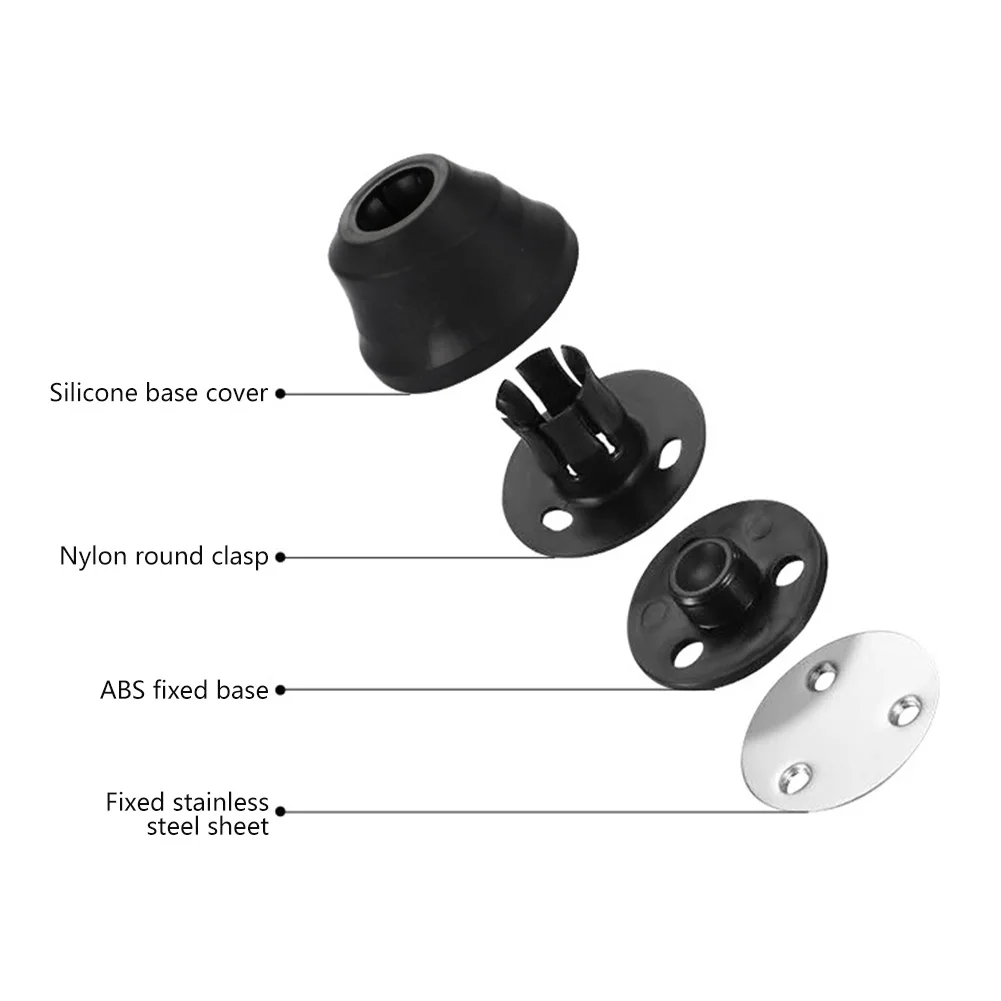 Door Stopper Silicone Door Stopper Door Stopper Bumpers Mute Self Adhesive Door Stopper Door Suction Silicone Punch Free Blocking Suction Type Anti Collision Device Stop