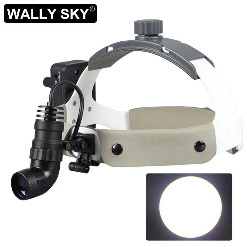 5w Dental Head Lamp Adjustable Light Spot Helmet Headband Dental