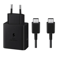 SAMSUNG 60W Super Fast Charging Original EU Wall Charger with 3A Type C Cable - Adapter and Cable