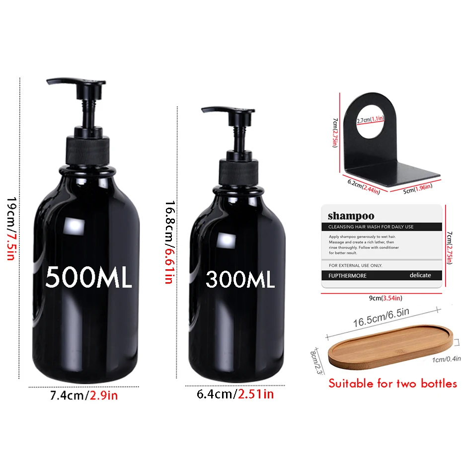Soap Dispenser Bottle 300/500ml Bathroom Soap Dispenser Bottle Shampoo Shower Gel Refillable Bottle Travel Storage Waterproof Label refillable bottle shampoo dispenser soap dispenser refillable plastic bottles
