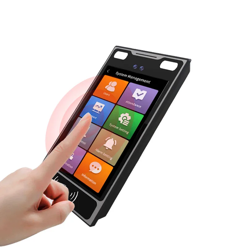 WIFI Dynamic Face Recognition Access Control System RFID Card Biometric Attendance Machine 7 Inch IPS Full View HD Screen