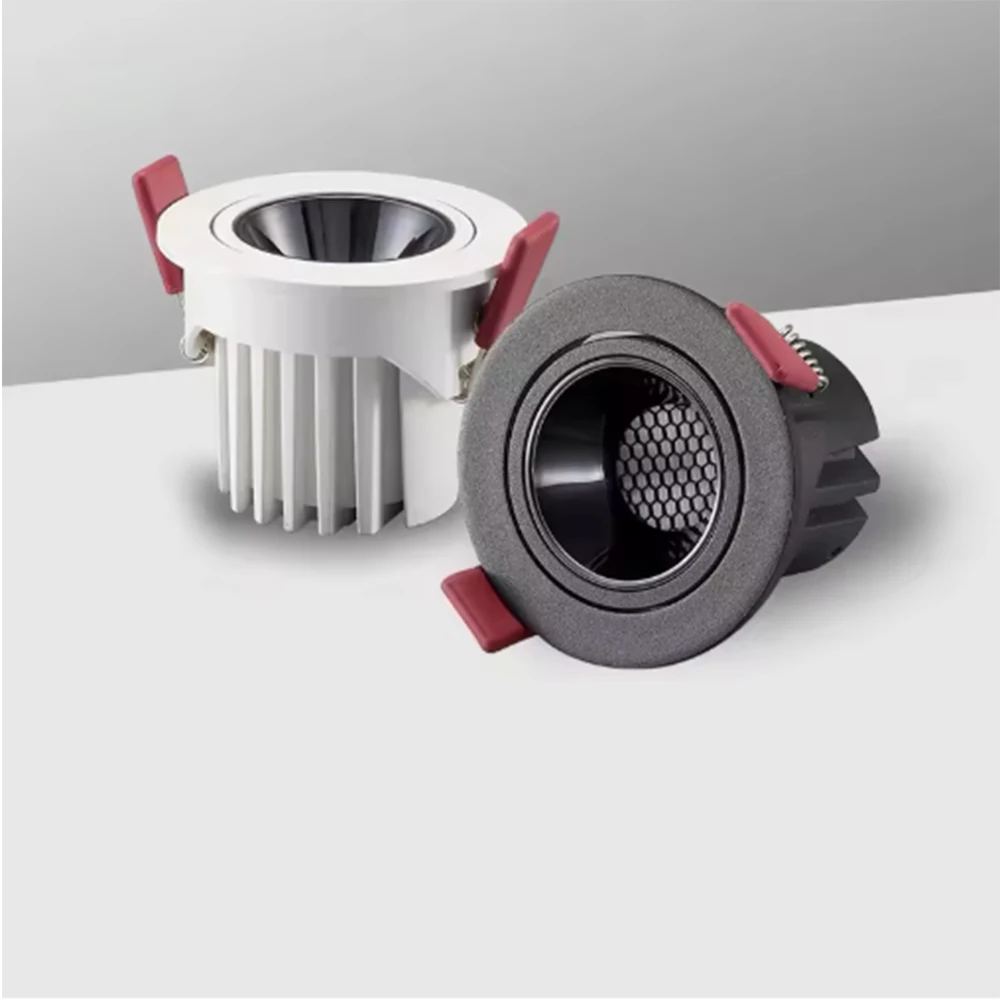 Led 다운라이트 매립형 천장 램프 스팟 램프 각도 조절 가능 알루미늄 스팟 LED 조명 7W-24W AC110V 220V 가정용 사무실 매장용