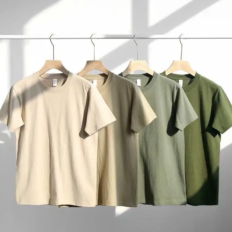 Men's Cotton Summer T-Shirt Loose Bottoming Shirt Teenage Mens pajamas Tops Casual Short-Sleeved T-Shirt Japanese Men's Clothing