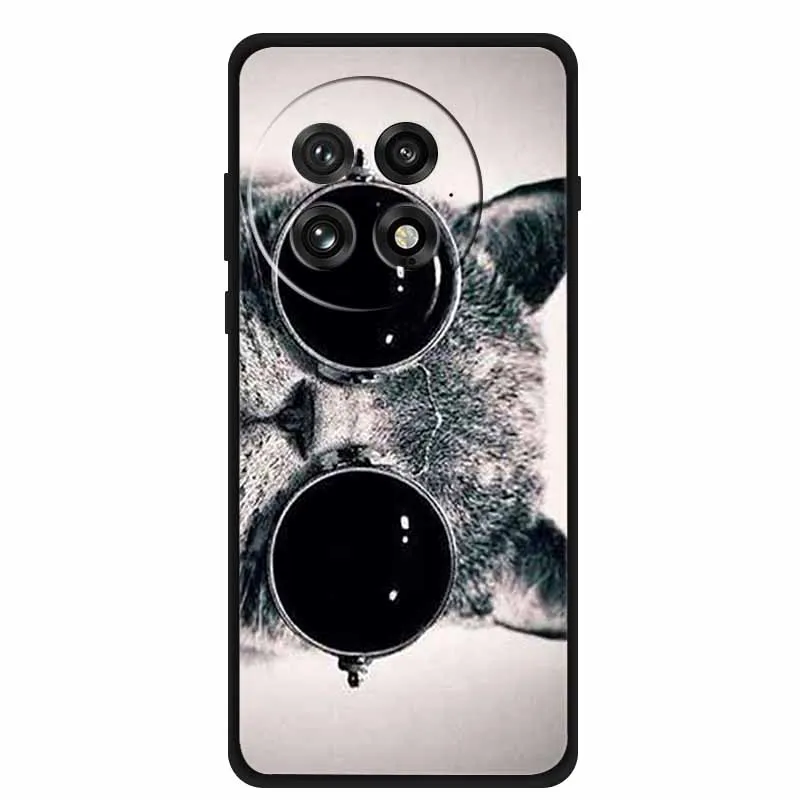 Colorful Splicing Cartoon Soft Silicone Black Cover - Fashion Protective Case