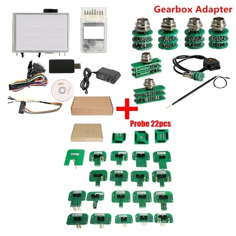 best automotive engine analyzer V1.95 ECU Power Box F-L-A-S-H Transmission Power Upgrade Tool Box ECU Chip Tuning Tool V-A-G Gearbox Adapters ECU Programmer battery load testing