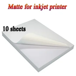 A4 Self-Adhesive Waterproof and Tear-Resistant PP Synthetic Paper Label Stickers - Pack of 10 (Inkjet matte 10pcs)