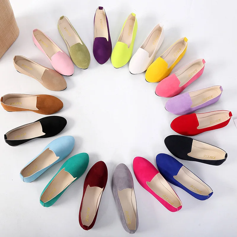 

Women Ladies Slip On Flat Shoes Comfortable Casual Shoes Solid Fashion Loafers Female Pointed Toe Plain Flat Shoes Ballet Flats