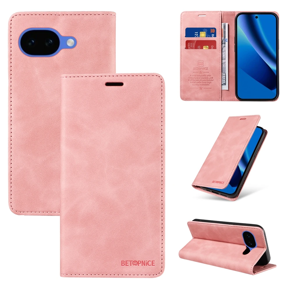 RFID Blocking Magnetic Wallet Case - Premium Flip Cover with Stand and Card Slots
