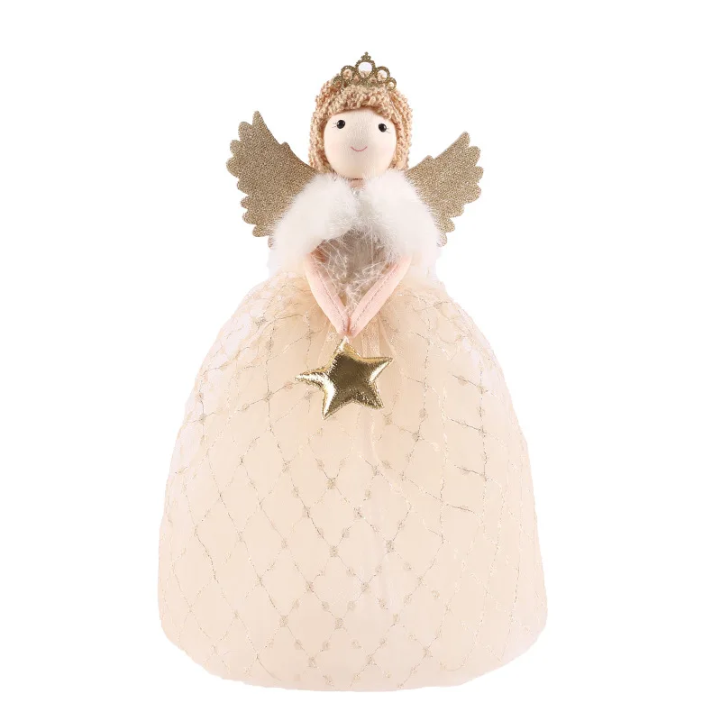 Cute Angel Little Girl Doll Christmas Angel Girl Hanging Decor Christmas Tree Top Christmas Doll Decor Children Christmas Gifts