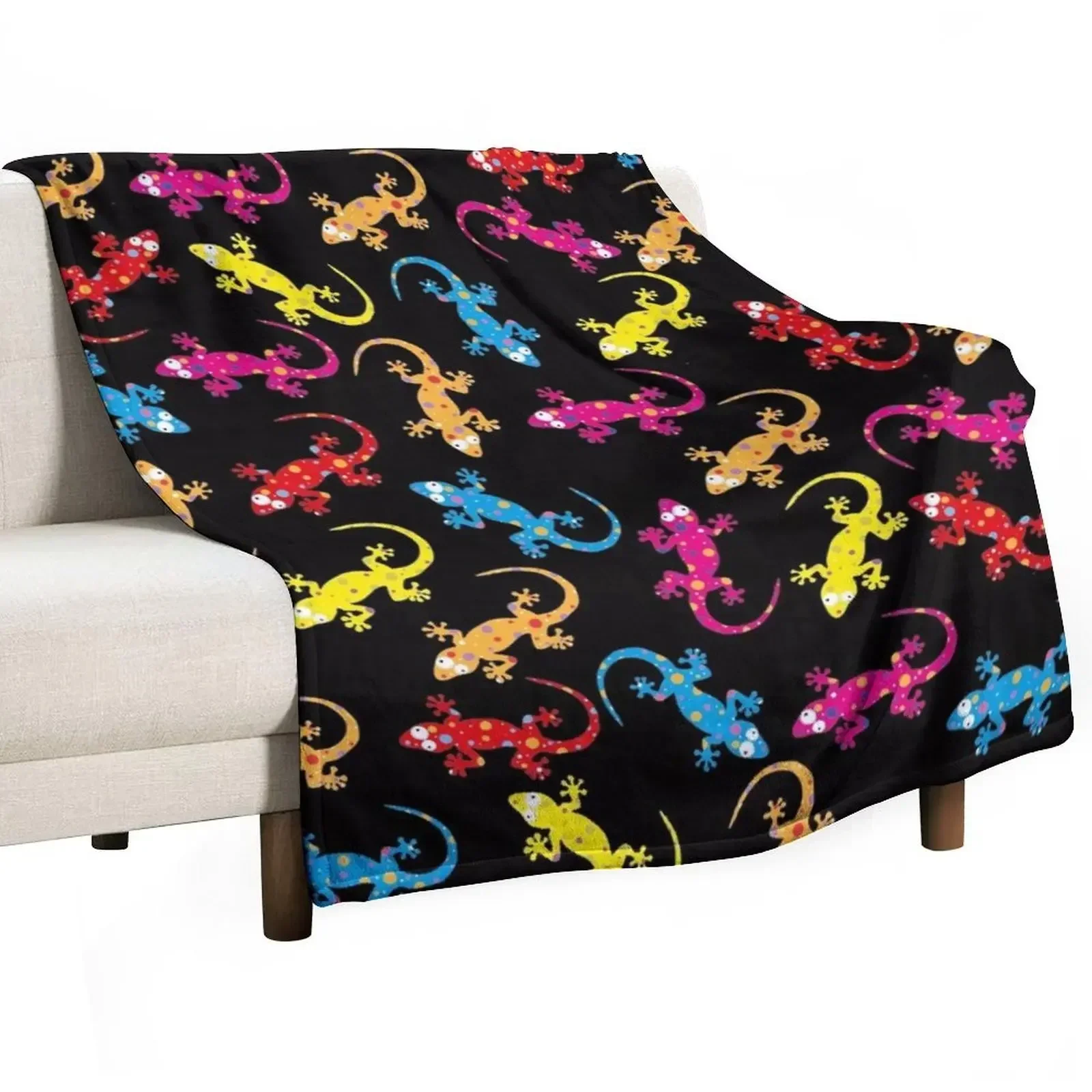 

Gecko lizard pattern design Throw Blanket Cute Sofa Throw sofa bed Multi-Purpose Blankets