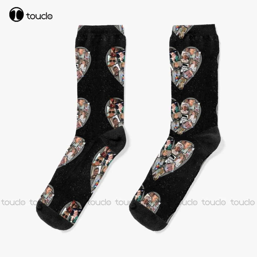 

Hasbulla Heart Collage Hasbulla Magomedov Socks Womens Black Fun Socks 360° Digital Print Unisex Adult Teen Youth Socks Gift