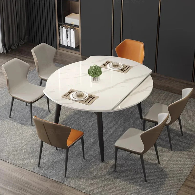 

Extendable Marble Dining Room Setsnordic Large Luxurious Kitchen Tablechairs Set 6 Chairs Mesas De Comedor Dining Furniture