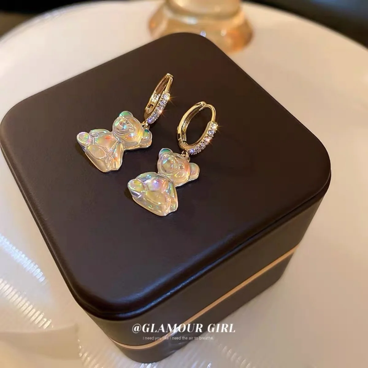 Cute Bear Drop Earrings - Style Example
