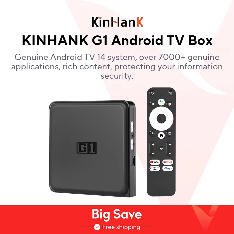 KINHANK G1 Android TV 4K対応　TV Box Amazon.com: Android TV 11.0 TV Box, G1 Smart TV Box