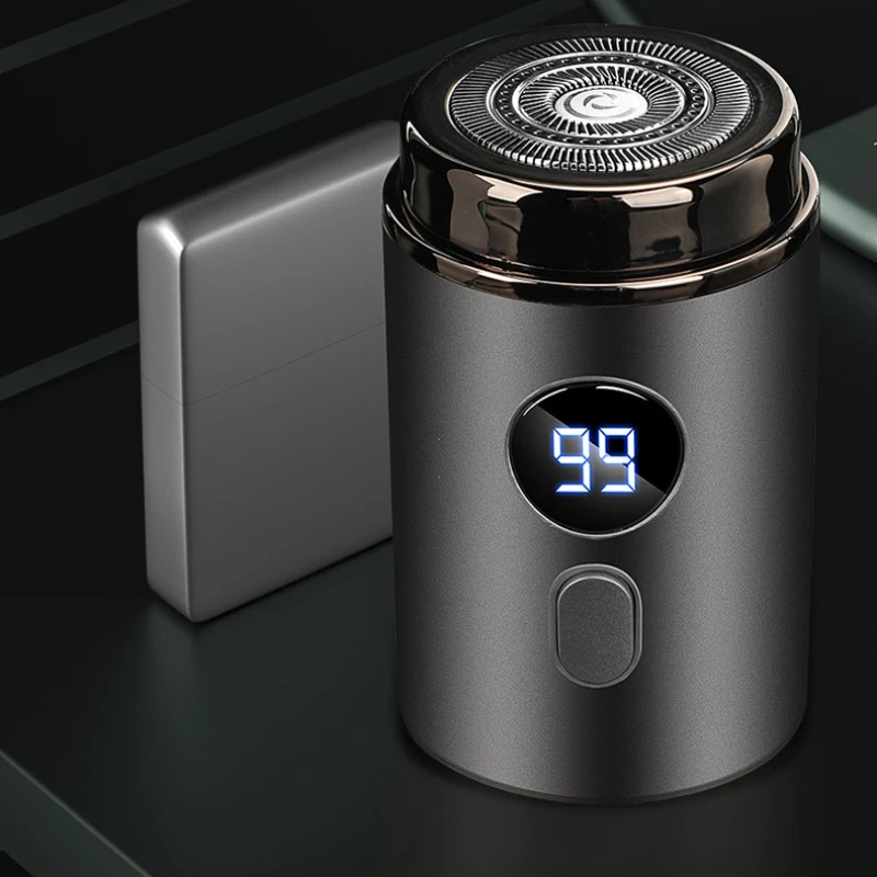 Men Electric Mini Shaver Rechargeable Type-c Charging Car Portable Led Digital Display Wet & Dry Shaver Men Women Home Razor 1