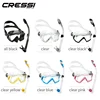 Cressi Swimming Diving Mask Snorkeling Scuba Snorkel Tempered Glass Three-Lens for Adults Pano3 Dry 3