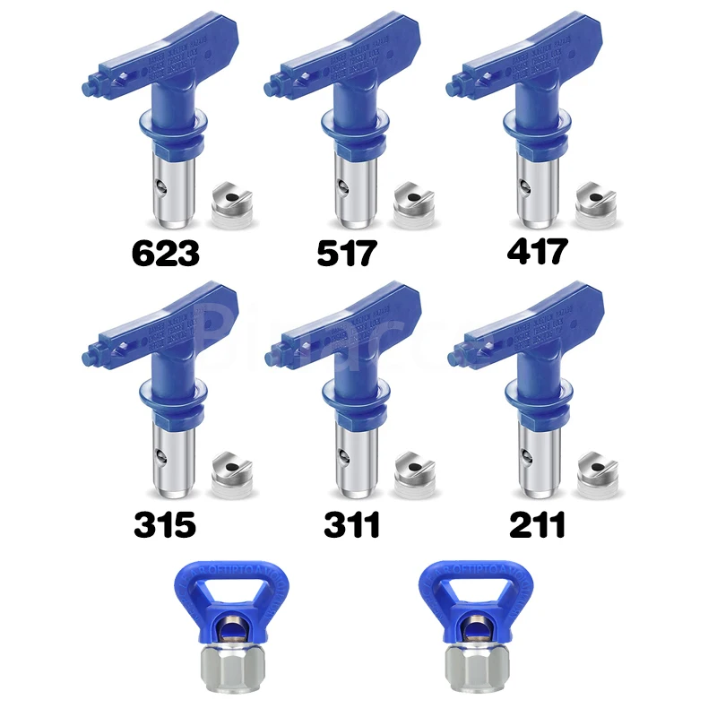 Nozzle 211 315 417 515 517 623 Airless Nozzle Spray Gun Airbrush Tip For Home Garden Tool Paint Sprayer Fine Finish Seal Nozzle airless spray tip nozzle spray gun paint sprayer fine finish seal nozzle 209 655 airbrush tip for wagner graco power tool