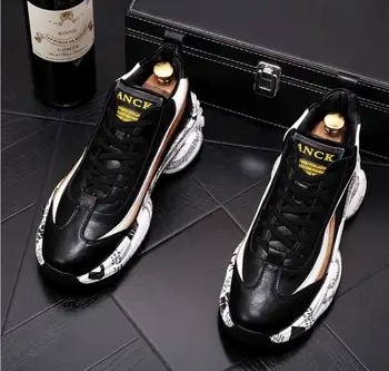 Uomini di marca outdoor confortevole moda casual scarpe maschili mocassini rotondi da uomo mocassini in pelle da guida Sneaker da uomo 1