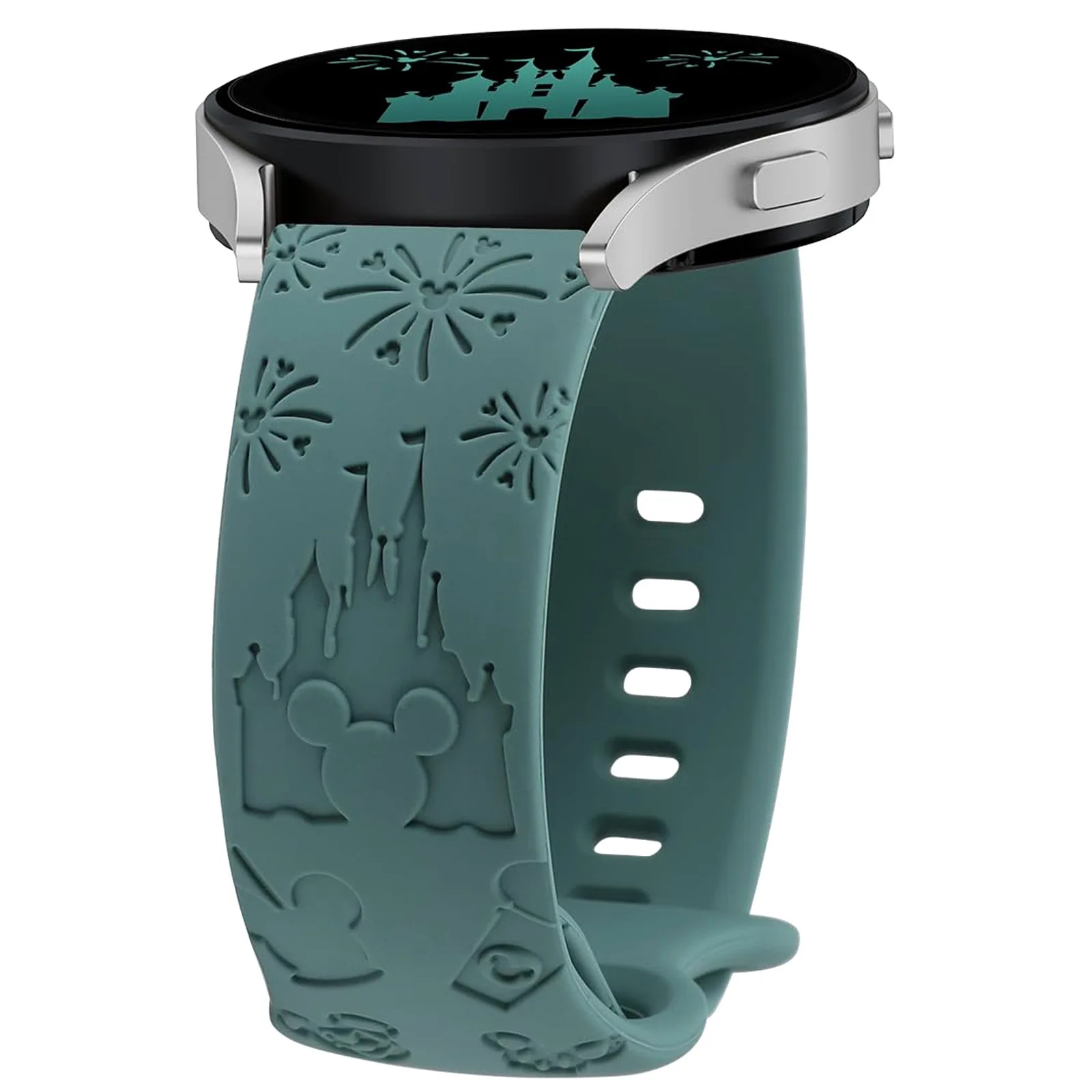 Wearlizer Castle Floral Engraved Silicone Sport Strap – Cute & Fancy Design