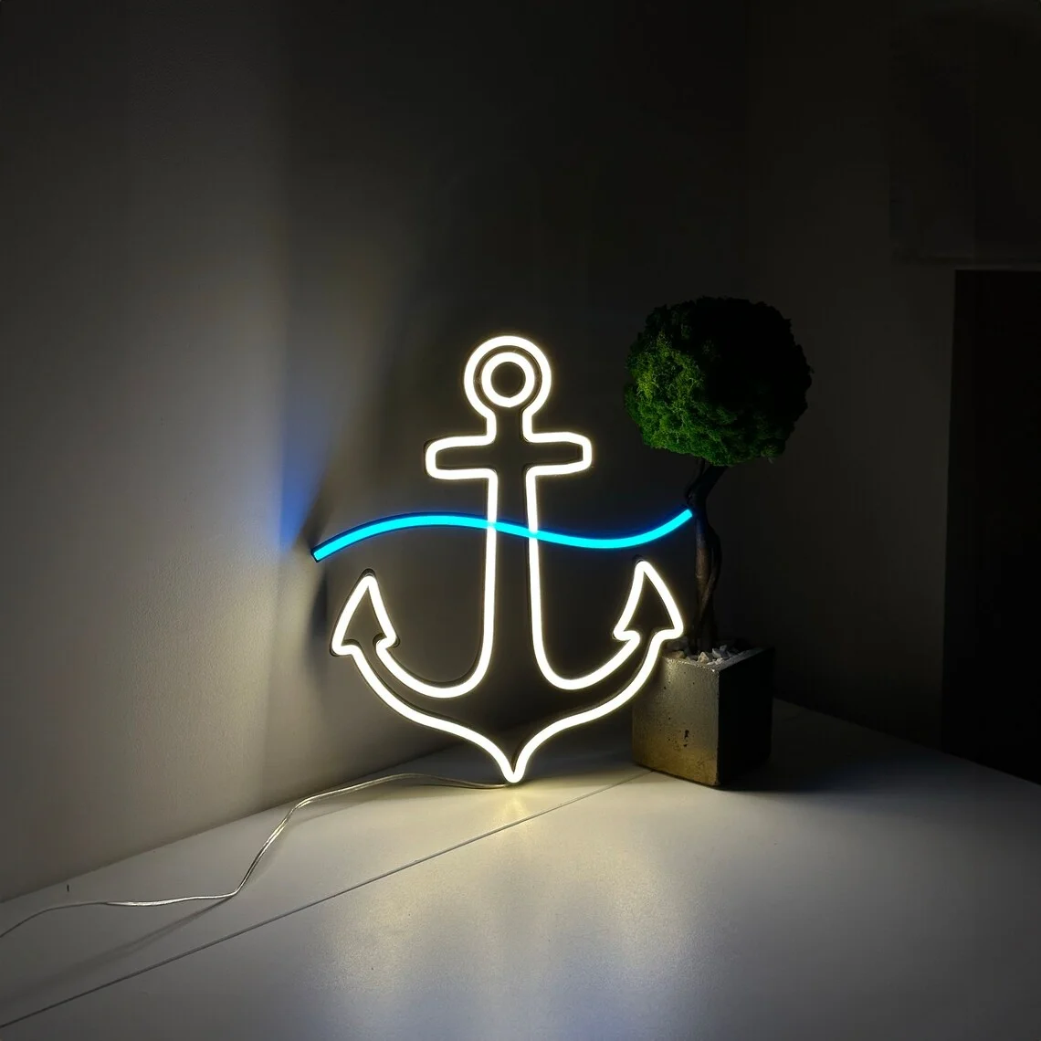

Anchor Decor Neon Sign Home Wall Art Neon Sign Custom Neon Sign Room Decor Neon Sign Sea Art Light Sign