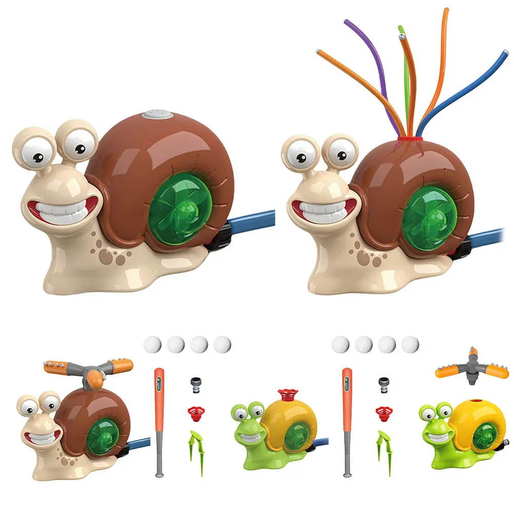 2 in 1 Water Sprinkler Baseball Toy Fun Attaches To Water Hose Cartoon  Snail Spray Water Toys Summer Garden Kids Baseball Toys - AliExpress, image size:1001x1001