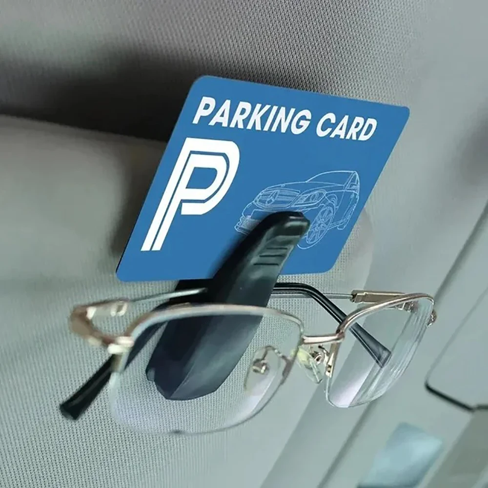 Universal Auto Sun Visor Glasses Box Sunglasses Clip Card Ticket Holder Stand Fastener Case Car Eyeglasses Accessories