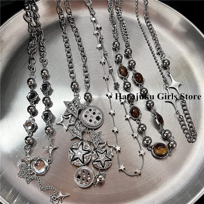 Y2K Punk Rock Chunky Star Choker Necklace - Statement Jewelry For Women & Girls - View #7