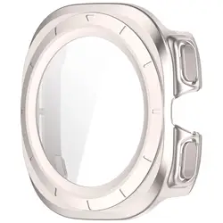 Full Coverage Protective Case with Clear Screen Protector for Galaxy Watch Ultra2 (Starlight)
