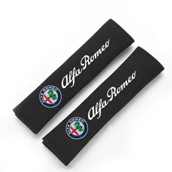 Premium Car Seat Belt Shoulder Pad Protector - Ultimate Comfort and Style (2pcs Black Alfa)
