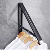 Aluminium Clothes Drying Rack Space Saver Retractable Garment Holder Wall Mounted Easy Installation Folding Hanger Laundry Room 3
