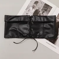 [EAM] Pu Leather Black Bandage Wide Elastic Belt Personality Women New Fashion Tide All-match Spring Autumn 2026 1DH8687 - Image 4