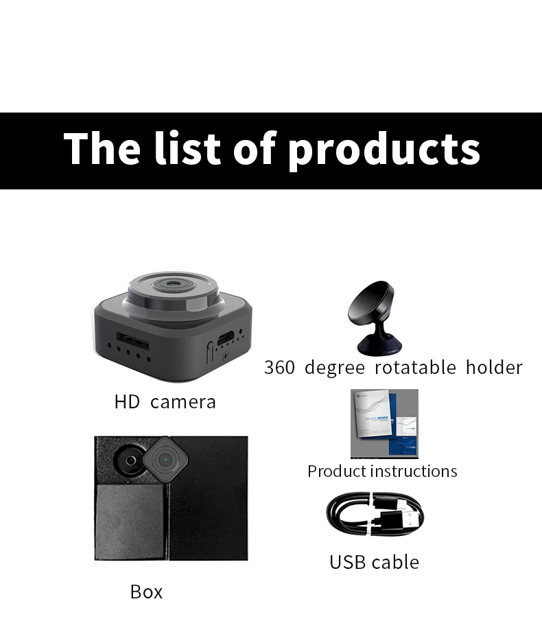 S265cb82e11644220bbb0c7c3e2524326r Mini Wifi Camera HD 1080P New Wireless Camcorder Home Security Motion Detection Nanny IP P2P Camera DVR Rechargeable Battery Cam Mallzona
