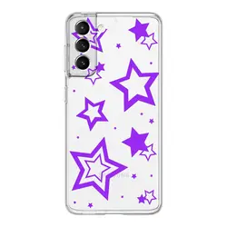 Soft Silicone Clear Phone Case with Stylish Stars Pattern for Samsung S20 Plus (B7)